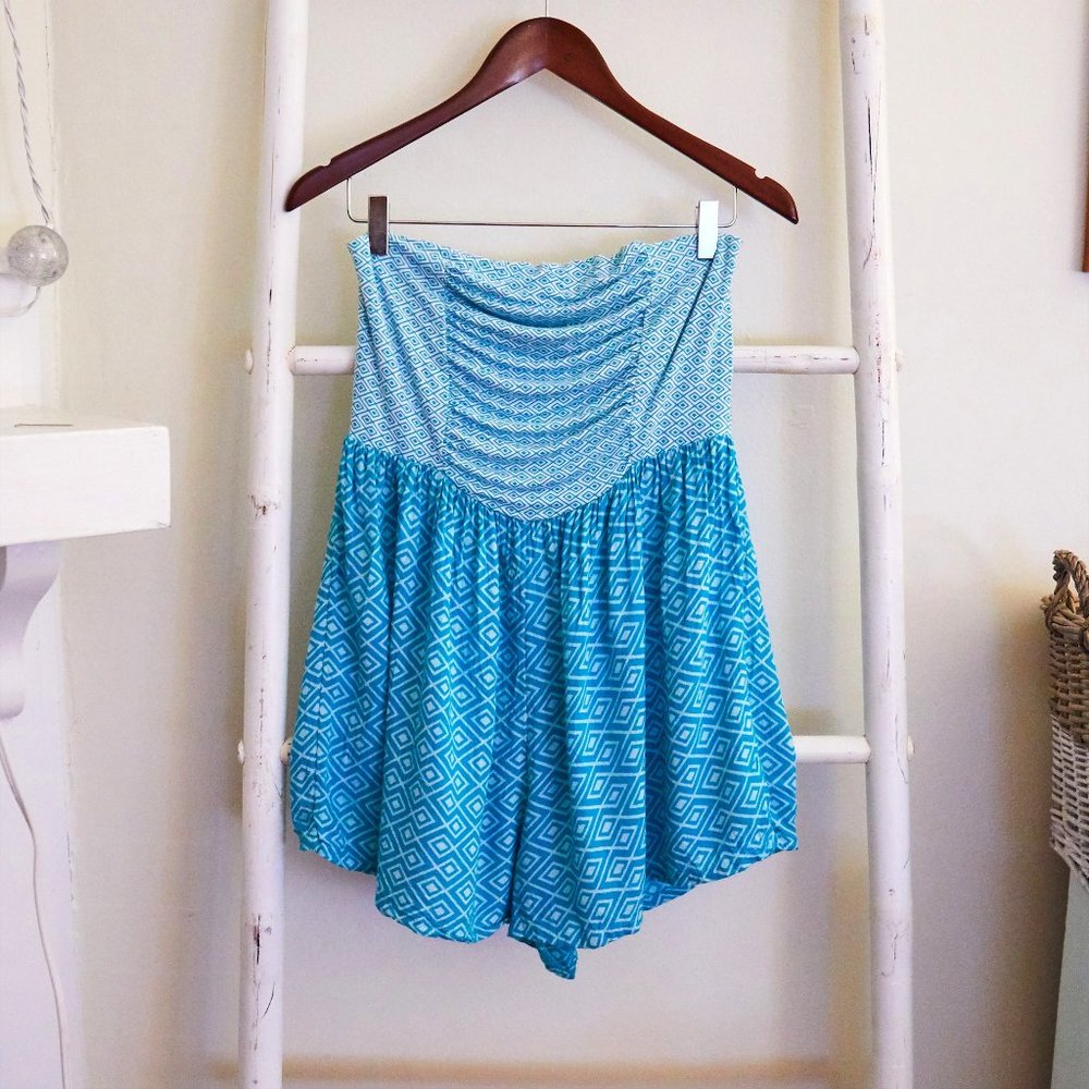Roxy Turquoise Strapless Romper